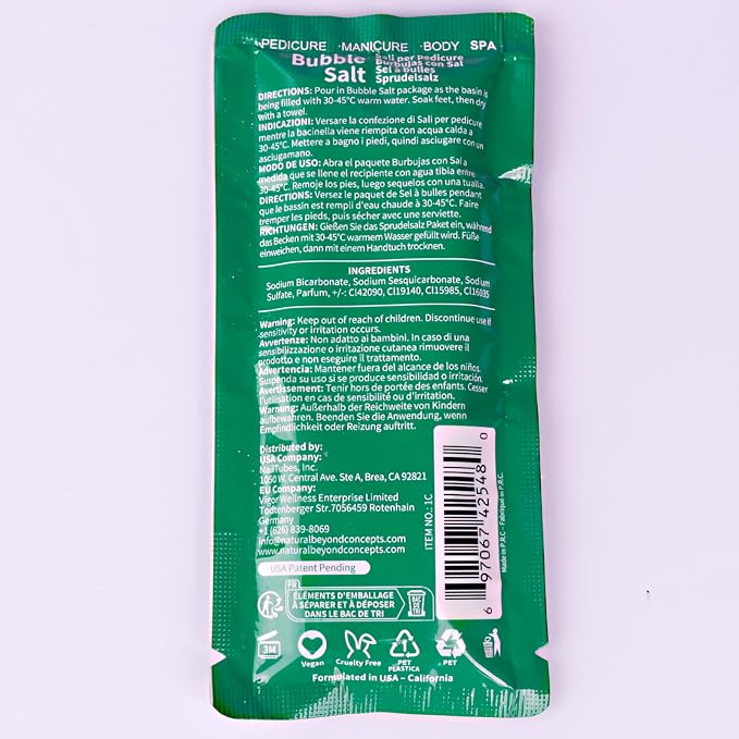 Pedicure Kit Foot Soak Set: Bubble Salt, Sugar Scrub, Massage Mask, Massage - Image 6
