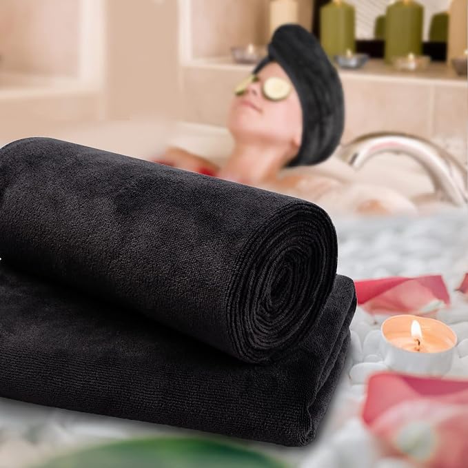 SUNLAND Microfiber Hair Towels Anti Frizz Hair Drying Towel Super Absorbent - Image 7