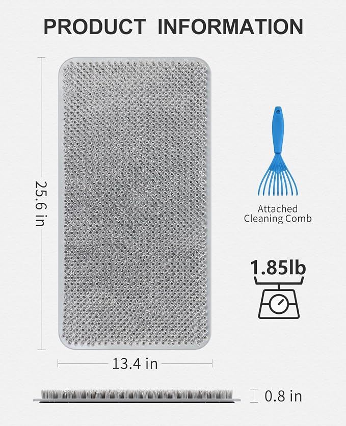 OTHWAY Non Slip Grassy Bathtub Mat : 25.6X13.4 inches Sturdy But Soft Bath - Image 4