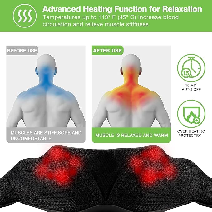 cotsoco Neck Massager, Shiatsu Shoulder and Back Massager - Image 3