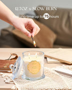 M&SENSE Linen Candles for Home Scented, Organic Soy Candles Non Toxic, 12.7oz - Image 7
