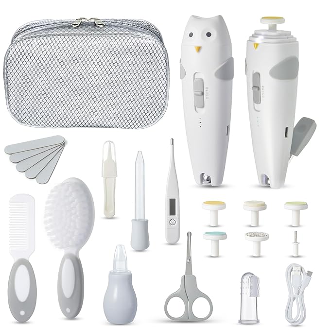 Lictin Baby Healthcare and Grooming Kit, 26 in 1 Rechargeable Nail Trimmer by Lictin