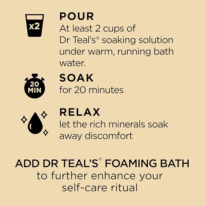 Dr Teal's Epsom Salt Magnesium Soak, Vanilla Comfort, 3 lbs - Image 4