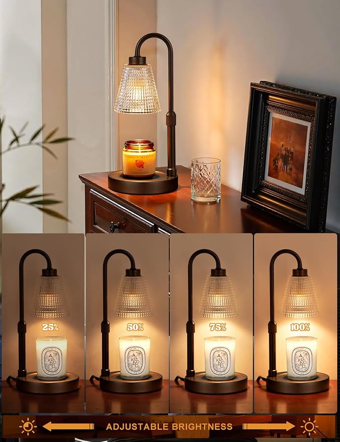 Big Brown Candle Warmer Lamp - Image 3