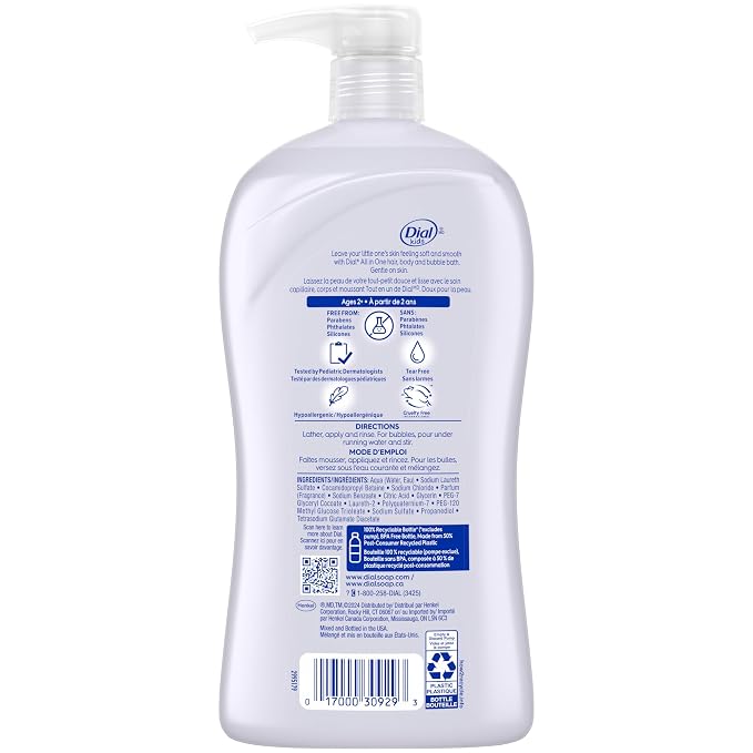 Dial Kids All-in-1 Body + Hair + Bubble Bath, Lavender Scent, 32 Fl Oz - Image 6