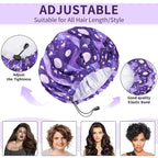 1 PCS Shower Cap, Double Layer & Adjustable Bathing Cap - Image 3
