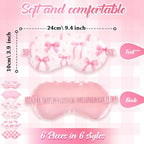 Cuffbow 6 Pack Plush Sleep Mask Set, Cute Plush Eye Masks - Image 2