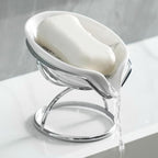 Dobbyby Leaf-Shaped Soap Dish – Premium Ceramic Soap Bar Holder by Dobbyby
