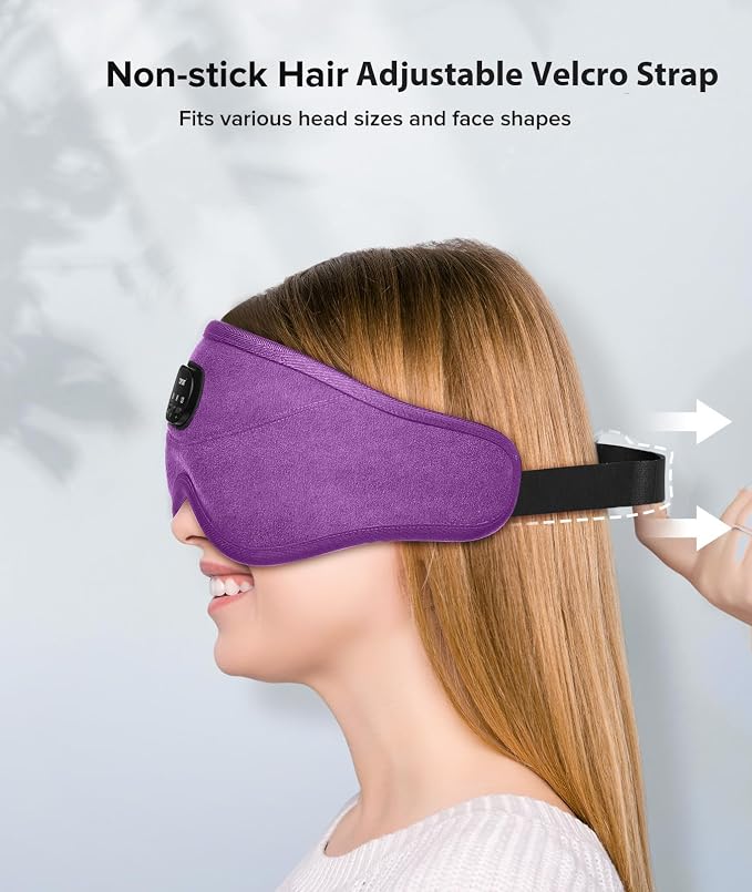 TOPOINT Sleep Mask with Bluetooth Headphones, 3D Eye Mask - Image 7
