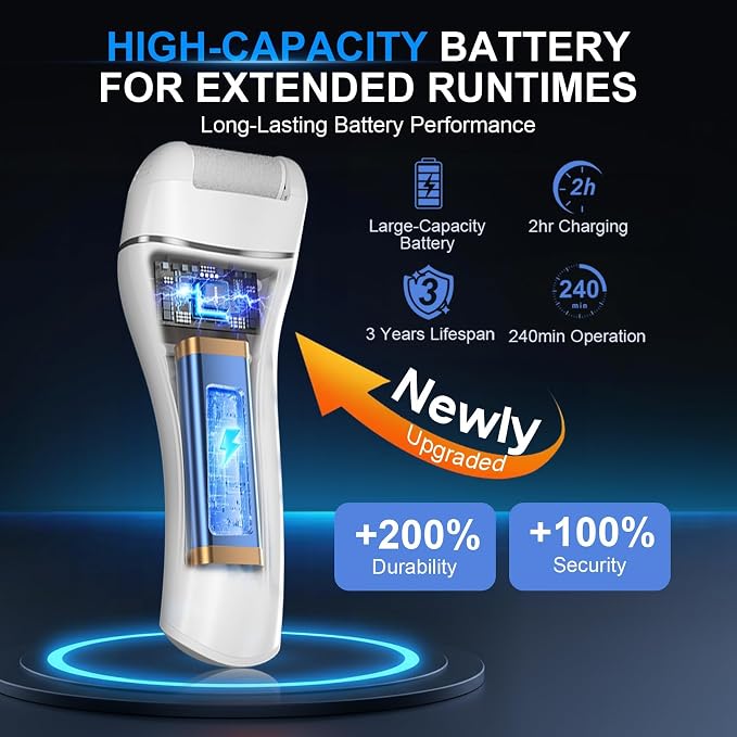 9.0 Upgrade Electric Foot Callus Remover CMTQVFL -【Removes 99.99% of Calluses - Image 2