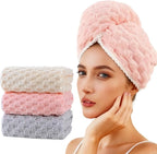 3 Pack Large Microfiber Hair Towels by Unknown