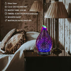 Essential Oil Diffuser 150ML -3D Firework Glass Aromatherapy Diffusers - Image 5