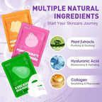 KONEUK 24 Pack Sheet Hydrating Face Masks Skincare, Soothing & Moisturizing - Image 3