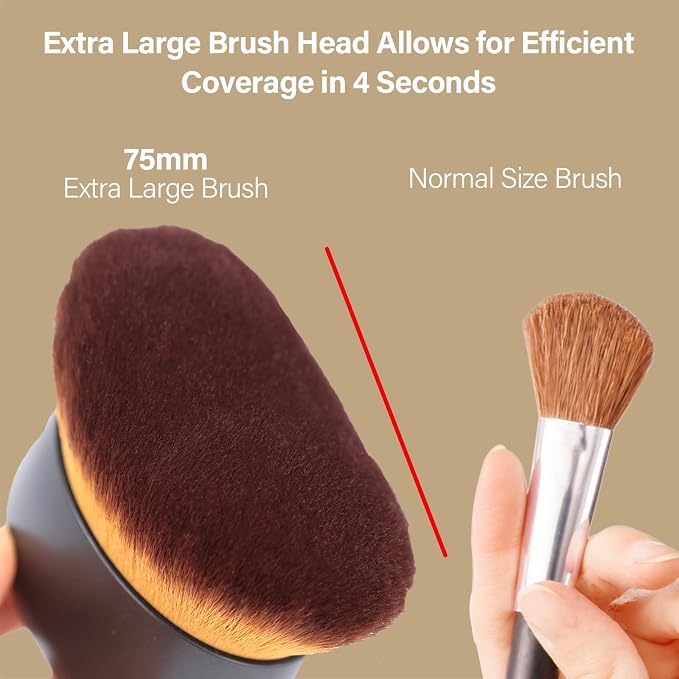 Extra Large Body Makeup Brush For Self Tanner, Leg Makeup &Bronzer Blend - Image 3