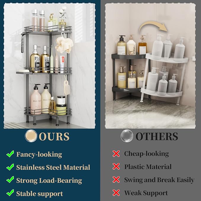 Consumest Corner Shower Caddy Standing - Image 2
