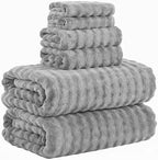 KBY Bath Towels Set 6 Piece 40x80 Inches，2 Extra Large Bath Sheets 2 Hand by KBYHome