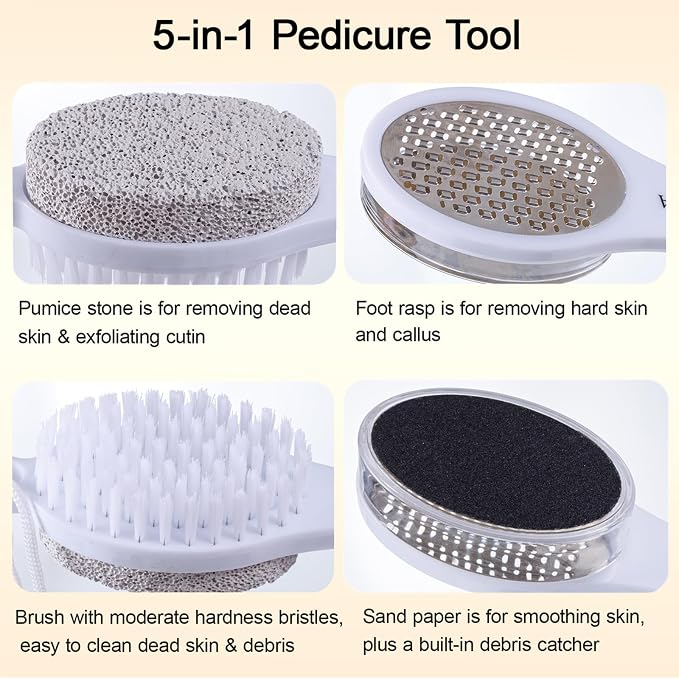 Foot Scrubber Brush with Pumice Stone - Image 2