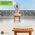 Premium 22" Teak Wood Shower Bench - Image 6