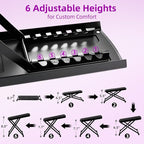 Pedicure Foot Rest, 6 Heights Adjustable Foot Stool, Metal Foldable Non-Slip - Image 4