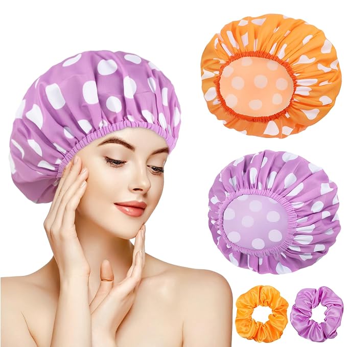 WSICSE 2 Packs Large Shower Caps by WSICSE