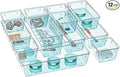WOWBOX 12 Pack Clear Drawer Organizer Set, Acrylic Drawer Storage Trays by WOWBOX