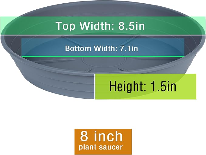 Plant Saucer 8 Inch 4 Pack 6 8 10 12 14 16 18 20 25, Plastic Plant Trays - Image 2