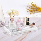 Luxspire Bathroom Vanity Tray, Resin Dresser Jewelry Ring Dish Tank Storage - Image 3