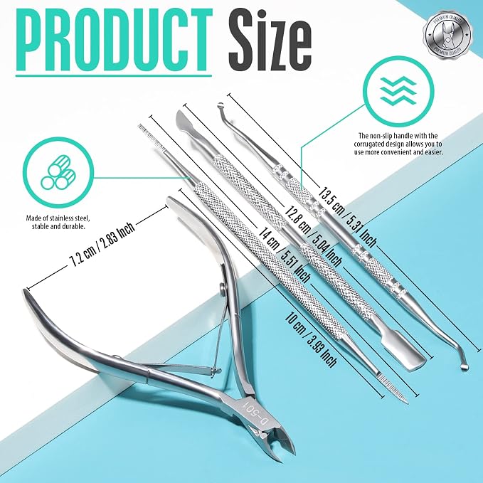 FANDAMEI Ingrown Toenail Removal Kit, Pedicure Tools, Nail Care Kit, Cuticle - Image 2