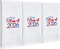 MASHAN Class of 2026 Graduation Hand Towels 3 Pack, 100% Cotton Soft Absorbent by MASHAN