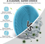 Silicone Body Scrubber 4 Pack, BEAUTAIL Shower Bath Scrubber, Gentle - Image 2