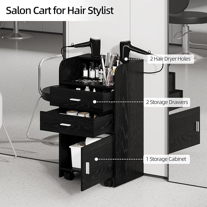 4ever2buy Salon Station for Hair Stylist, Salon Trolley Cart - Image 6