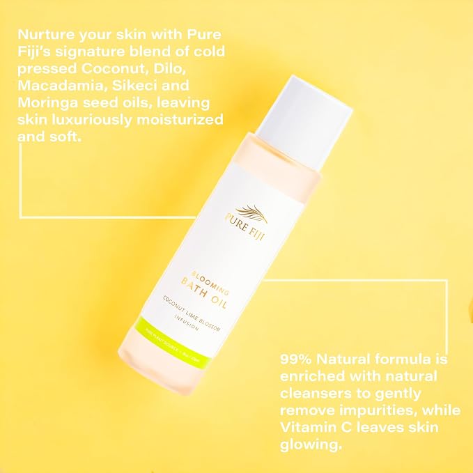 Pure Fiji Bath Oil, Conditioning Body Moisturizer - Image 2