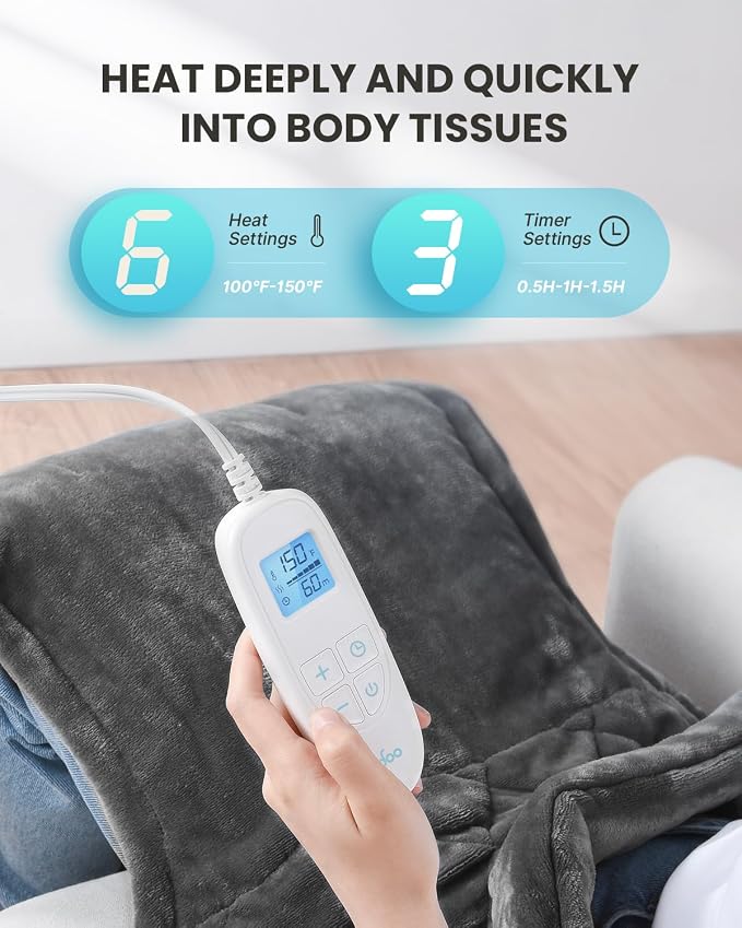 iDOO Heating Pad for Back Pain Relief, Birthday Mothers Day Gifts for Mom Women - Image 5