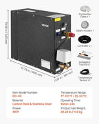 VEVOR Steam Generator, 4 kW Steam Shower System - Image 7