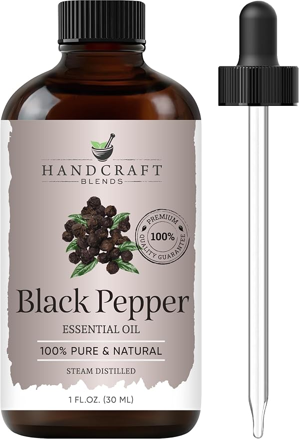 Handcraft Blends Black Pepper Essential Oil – 1 Fl Oz – 100% Pure and Natural – by HandcraftBlends