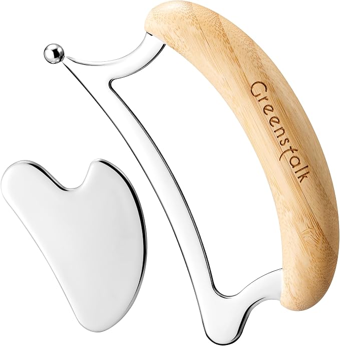 Greenstalk 2 in 1 Whole Body Stainless Steel Gua Sha Set by Greenstalk