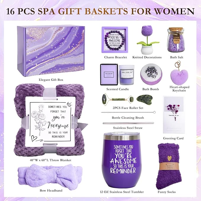 Self Care Gifts Baskets Women, Valentines Day, Mothers Day, Christmas Gifts - Image 2