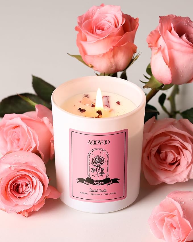 AOOVOO Rose Scented Candles for Women - Image 3