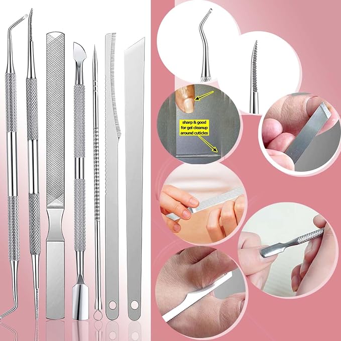 10PCS Toenail Clippers Tool, ingrown Nail Tool, Professional Thick & Ingrown - Image 4