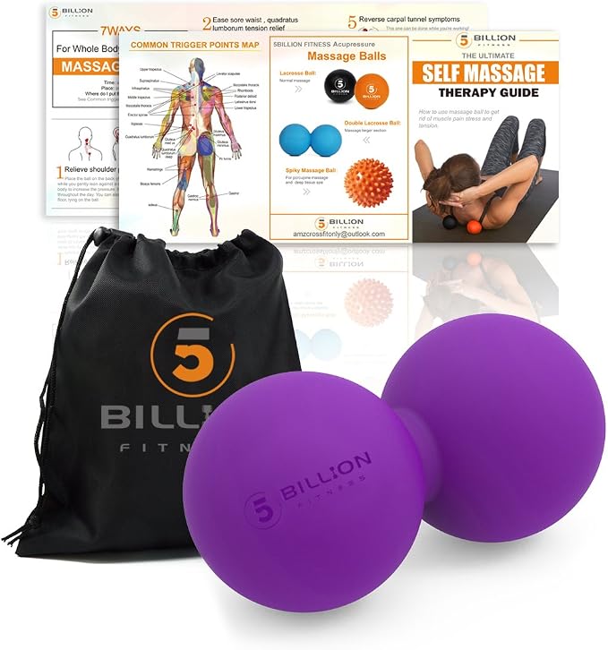 5BILLION FITNESS Peanut Massage Ball, Double Lacrosse Ball and Mobility Massage - Image 2