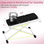 Pedicure Foot Rest, 6 Heights Adjustable Foot Stool, Upgraded Metal Foldable - Image 2
