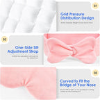 Weighted Eye Mask for Sleeping, Soft Minky Sleep Mask for Side Sleeper - Image 5
