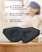 MABAO Sleep Mask for Side Sleeper, Eye Mask for Sleeping Women Men, 3D - Image 4