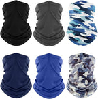 Fuinloth Neck Gaiter, 6 Pack Cooling UV Protection Bandana Face Mask Gator Scarf by fuinloth