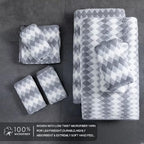 Gray Hand Towels Set 2 Pack-16“x31” Ultra Soft Microfibers Bathroom Towel Set - Image 7