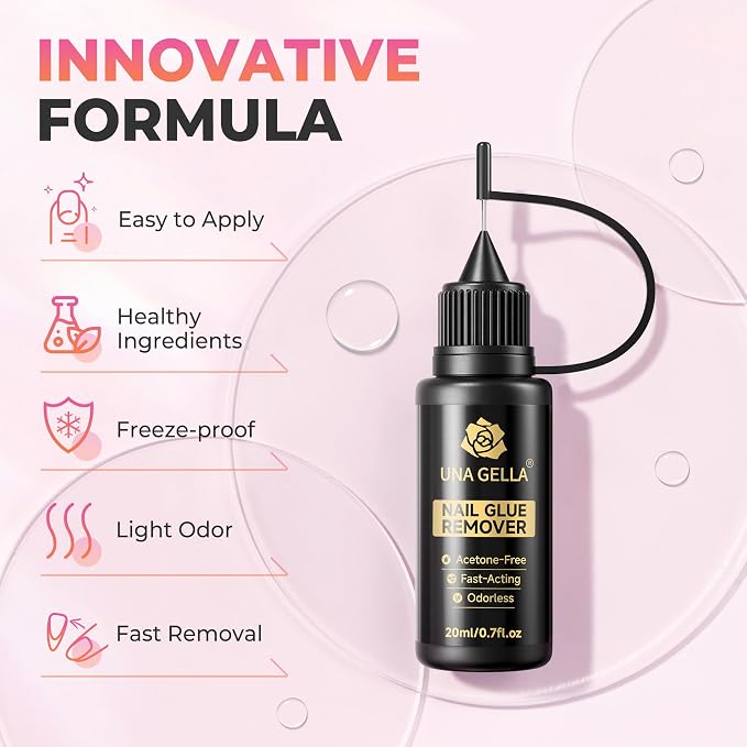 UNA GELLA 20ml*2PCS Nail Glue Remover - Image 4