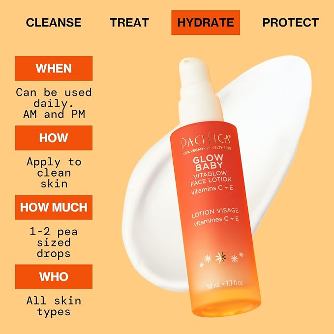 Pacifica Vitamin C Face Lotion Glow Baby VitaGlow Face Moisturizer Glow Recipe - Image 10
