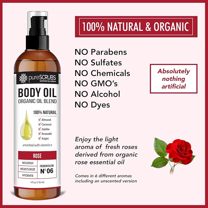 pureSCRUBS Ultra Moisturizing Rose Body Oil Spray - Image 5