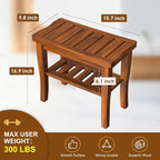 Teak Wood Shower Bench Stool - Image 6