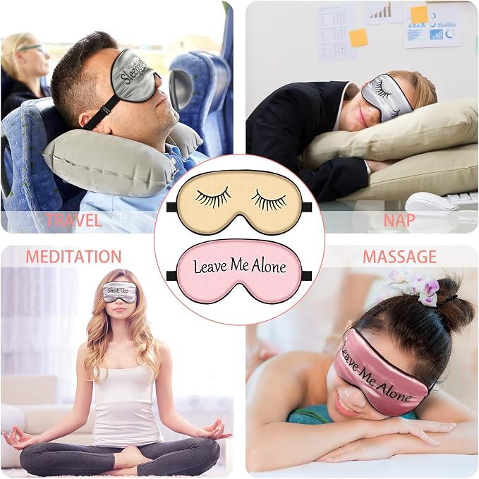 8 Pieces Funny Sleep Mask Silk Eye Mask - Image 4